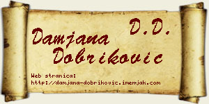 Damjana Dobriković vizit kartica